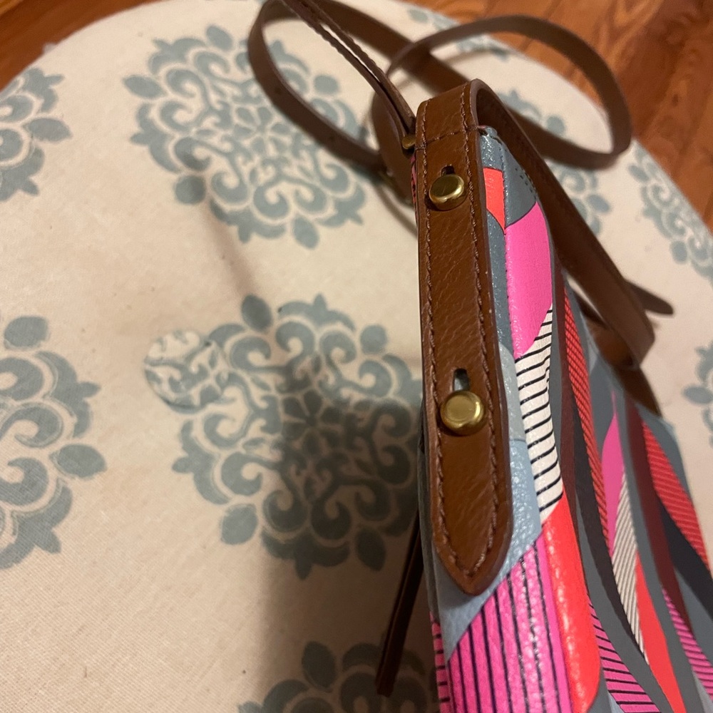 Fossil Gemma Crossbody Pebble Vegan Leather Geometric Medium Handbag. - Picture 2 of 10